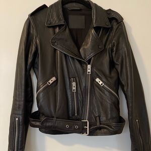 All Saints black leather jacket